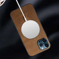 Luxury Magsafe Wireless Charging Silicone PU Leather Phone Case For iPhone 12 11 Series