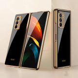 360 Full Protection Plating Glass Shockproof Phone Case For Samsung Galaxy Z Fold 2 2