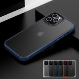 Matte Shockproof Armor Soft Bumper Translucent Hard PC Case For iPhone 12 11 Series