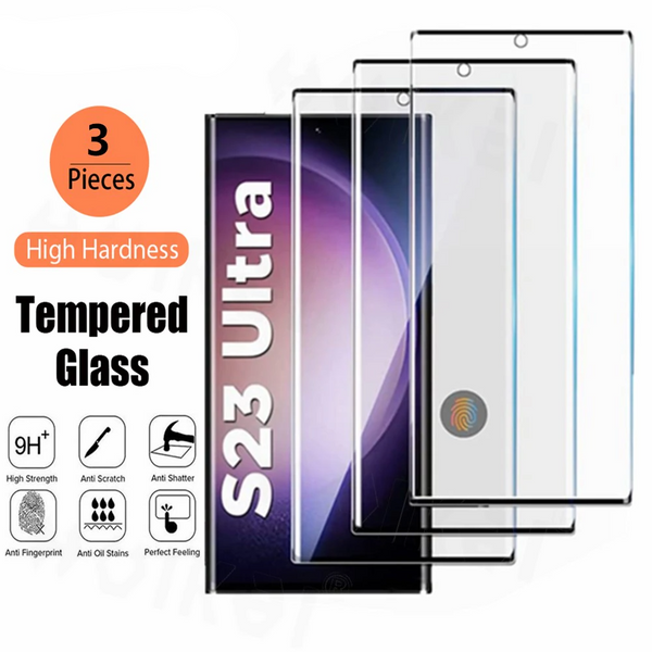 3 Pack Tempered Screen Protector for Samsung Galaxy S23 S22 S21 Ultra Plus