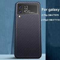 Full Protective Matte Hard Carbon Fiber Case for Samsung Galaxy Z Flip 3