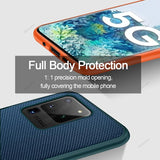 Luxury Nylon Fiber Texture Ultra Thin Anti Slip Shockproof Back Cover For Galaxy S20 Series