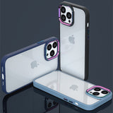 Acrylic Gradient Metal Lens Frame Case For iPhone 13 12 11 Pro Max Mini