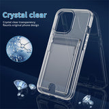 Luxury Transparent Card Slot Holder Wallet Case for iPhone 13 12 11 Pro Max
