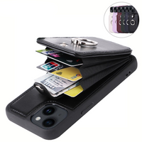 Leather Card Pack Wallet Case For iPhone 14 13 12 series