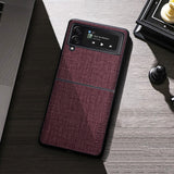 Premium PC Four Corner Explosion proof Textile Texture Case for Samsung Galaxy Z Flip 3