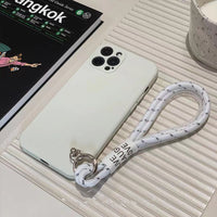 High Quality Shockproof Phone Case with Soft Lanyard Strap for iPhone 12 11 Series