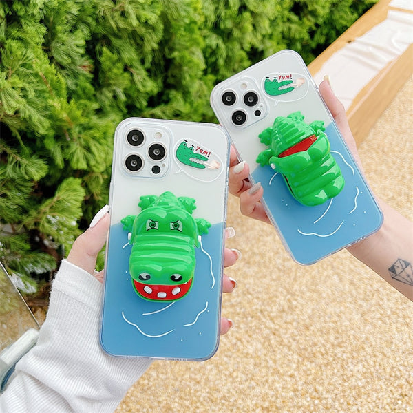3D Cute Toy Bite Finger Phone Case For iPhone 12 11 Series