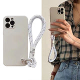 High Quality Shockproof Phone Case with Soft Lanyard Strap for iPhone 12 11 Series