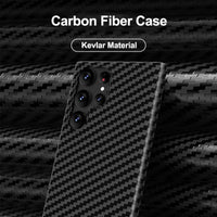 Carbon Fiber Texture Colorblock Case for Samsung Galaxy S22 Ultra Plus