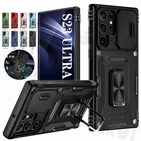 Slide Camera Full-Body Shockproof Rugged Military Grade Case For Samsung Galaxy S23 S22 S21 Ultra Plus