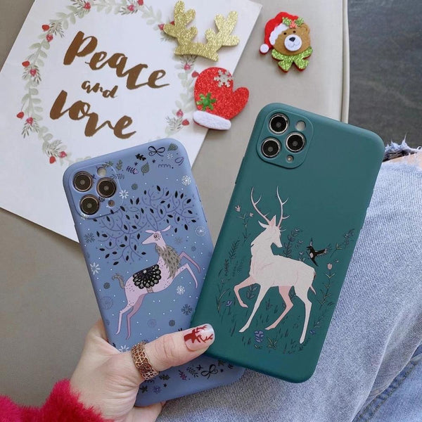 Christmas Elk Series Dust proof & Drop proof Phone case for iPhone 11 Sẻie