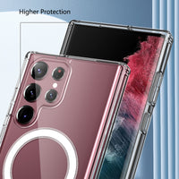 Magsafe Magnetic Acrylic Transparent Shockproof Case for Galaxy S22 Ultra Plus