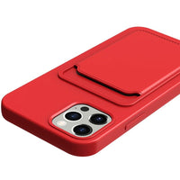 Silicone Case Integrated Card Bag For iPhone 12 11 Pro Max