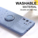 Magnetic Ring Holder Soft Liquid Silicone Case For Samsung Galaxy S21 S20 Note 20 Series