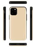 Original Mercury Slide Bumper Back with Slot Card Holder Wallet Hard Case Cover for iPhone 12 Series