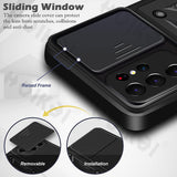 Armor Slide Camera Lens Case for Samsung Galaxy S22 Ultra Plus 5G