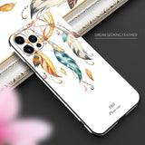 Shell Watercolor Pattern Painting Marble Case For iPhone 12 11 Series