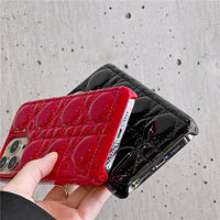 Leather Glossy Case for iPhone 13 12 11 Pro Max Mini