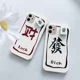 Funny Lucky Fortunate Rich Spin Case for iPhone 12 11 Series