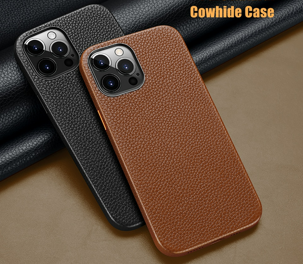 Luxury Business Real Leather Case for iPhone 13 12 11 Pro Max