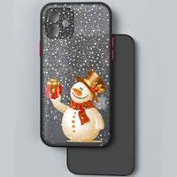 Merry Christmas Cute Elk Soft Bumper Matte Camera Protector Case For iPhone 13 12 11 Series