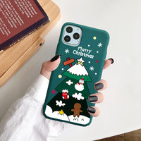 Cute Cartoon Soft TPU Christmas Phone Case For iPhone 12 Series