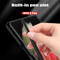 Luxury Ultra Thin Shockproof with S Pen Slot Stand Case for Samsung Galaxy S22 S21 Ultra Plus