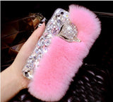 Fox Head Fur Case for iPhone 11 12 13 Pro Max Mini