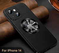 Magnetic Absorbent Business Texture Anti Drop Leather Case for iPhone 15 14 13 12 series