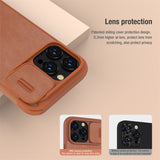 Leather Flip Case with Slide Camera for iPhone 14 series