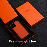 Luxury Business Fashion Premium Genuine Leather Case for iPhone 12 Series