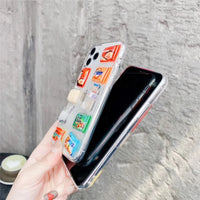 Cute 3D Anti-fall Snack Lovers Transparent Case For iphone 11 Series