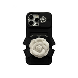 Cute 3D Camellia Flower WalletCase for iPhone 14 13 12 series