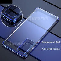 Luxury Plating Cover Soft Transparent Plating Clear Case For Samsung Note 20 Series