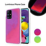 Liquid Luminous Neon Sand Transparent Heavy Duty Protection Case For Samsung S20 Series