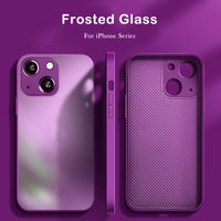 Original Square Frosted Tempered Glass Case For iPhone 13 12 11 Series