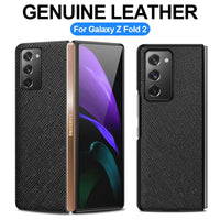 Genuine Leather Heavy Duty Protection Cover Case for Samsung Fold Series