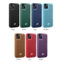 Cooling Mesh Leather Case for iPhone 13 12 11 Pro Max