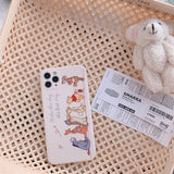 Hot Cartoon Animal White TPU Case For iPhone 12 11 Pro Max