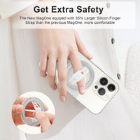 Magnetic Phone Grip And Stand With Silicone Finger Strap for iPhone 13 12 Pro Max Mini