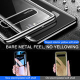Luxury Plating Frame Transparent Silicone Case For SamSung Galaxy S21 S20 Series