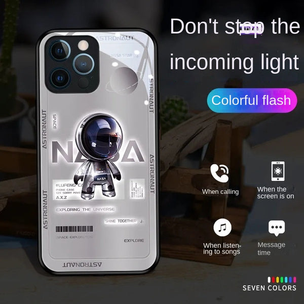 Astronaut Luminous Case for iPhone 13 12 11 Pro Max Mini