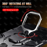 Shockproof Armor Magnetic Car Ring Stand Holder Cases For Samsung Galaxy S21 Ultra Plus