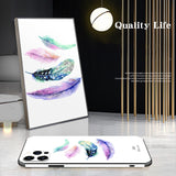 Shell Watercolor Pattern Painting Marble Case For iPhone 12 11 Series