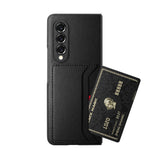 Non Fingerprint PU Leather Card Pocket Case for Samsung Galaxy Z Fold 3 Fold 2