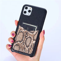 Luxury Snake Texture Card Holder Leather Case for iPhone 11 Pro Max  1