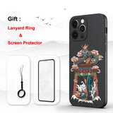 3D Relief Embossed Matte Soft Case for iPhone 13