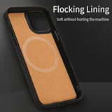 Leather Shockproof MagSafe Wireless Charging Case For iPhone 12 Series