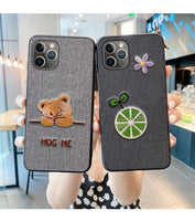 Luxury Embroidery 3D Fashion Soft Silicone Case For iPhone 11 Series